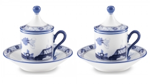 Ginori Oriente Italiano Indaco Espresso Set for 2